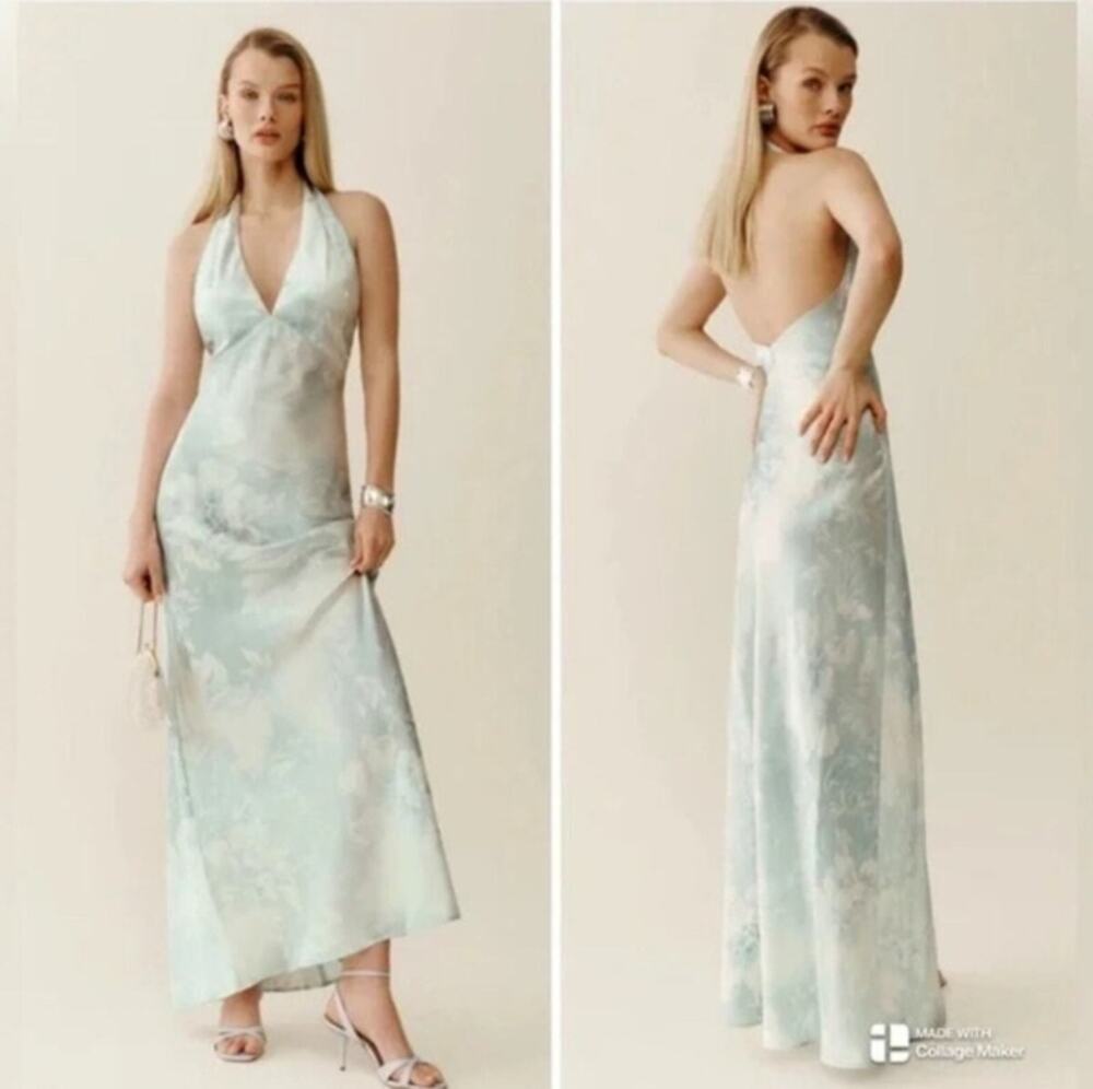 NEW! Reformation Daniela Silk Dress in HALO